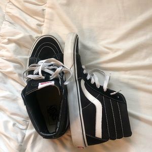 Black high top old school Vans